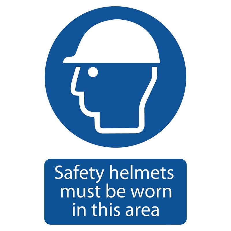 Draper SS48 'Safety Helmet Must Be Worn' Mandatory Sign - (72869)