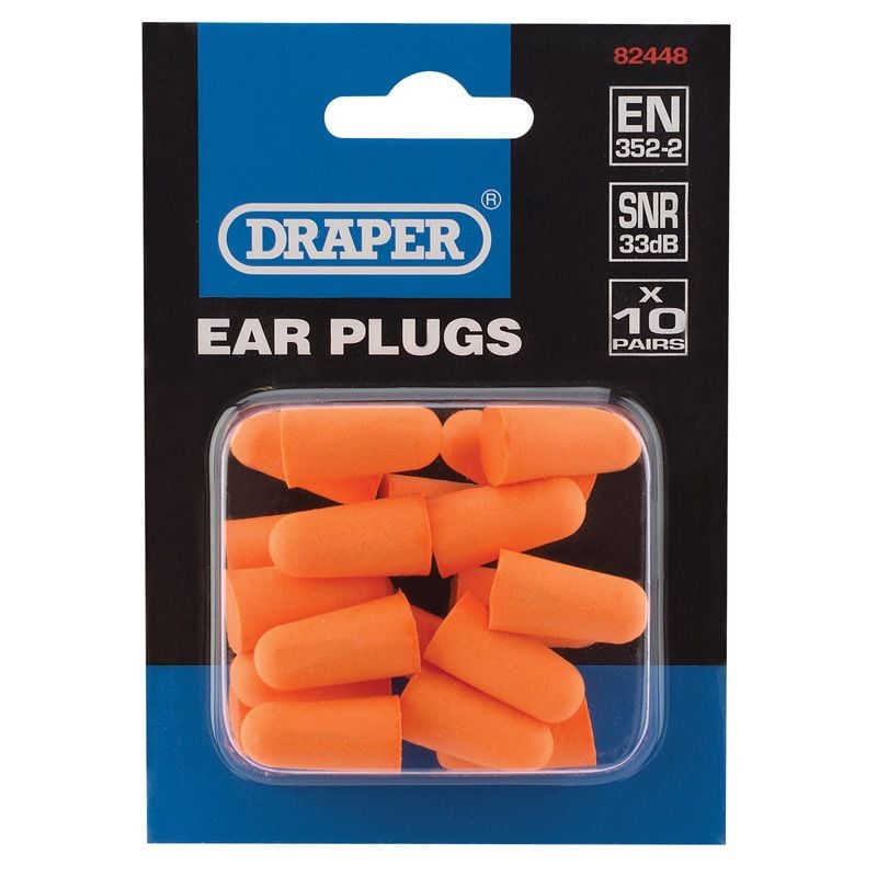 Draper EP10/B Ear Plugs (Pack of 10 Pairs) - (82448)