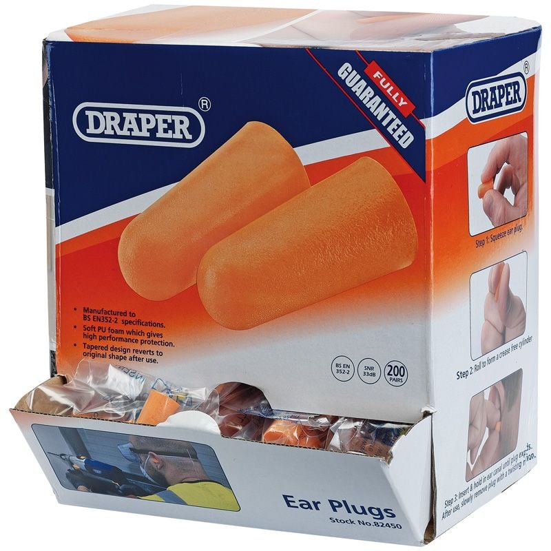 Draper EP2D/B Countertop Dispenser of Ear Plugs (200 Pairs) - (82450)