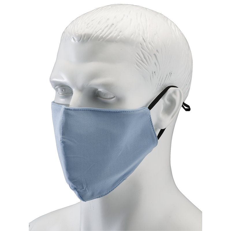 Draper FCMLB Light Fabric Reusable Face Masks, Blue (Pack of 2) - (94702)
