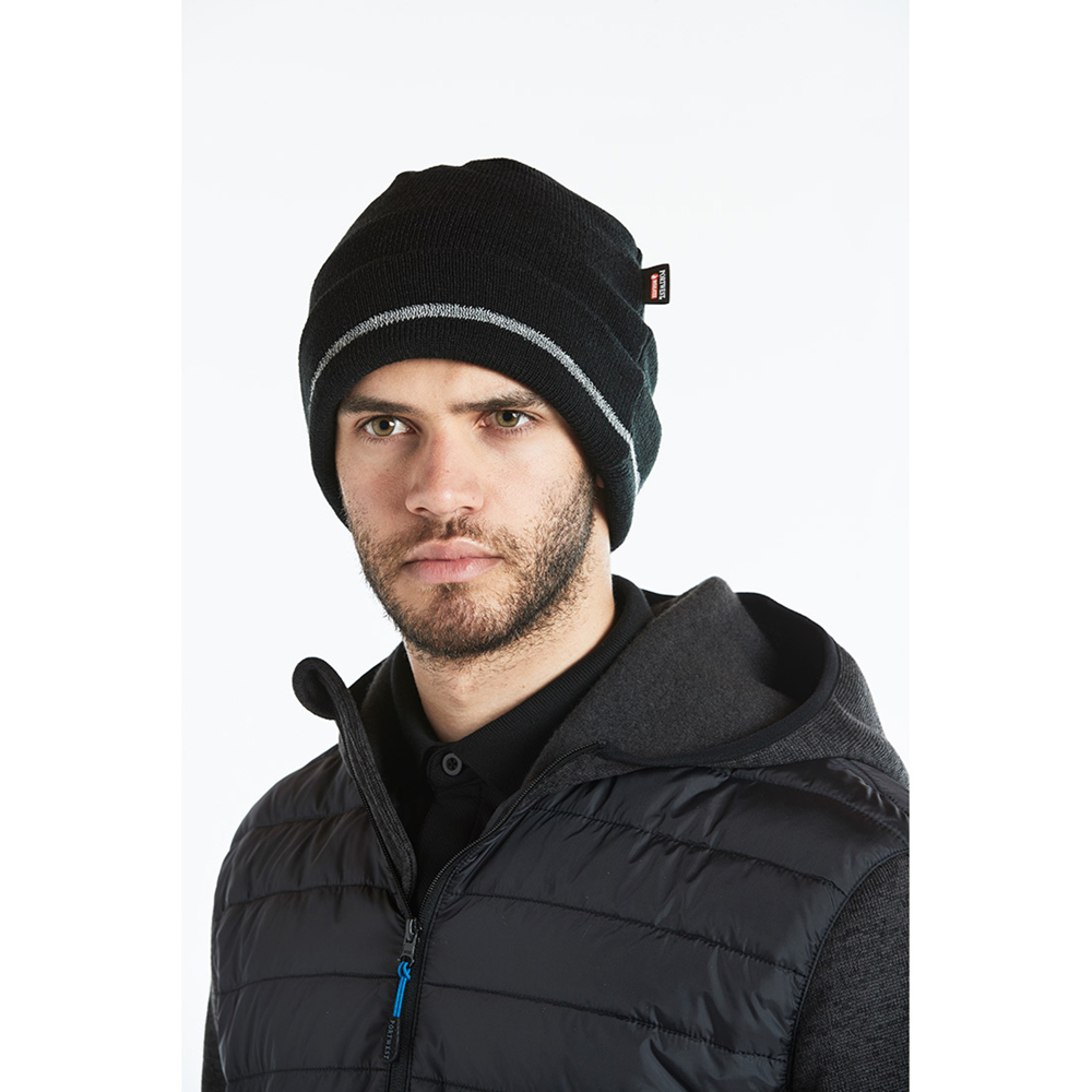 Reflective Trim Knit Hat Insulatex Lined