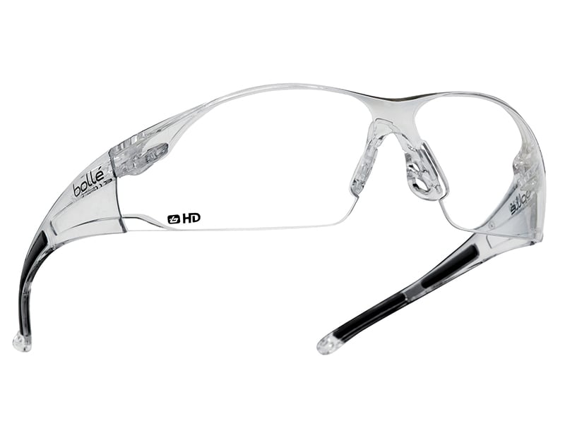 Bolle Rush Safety Glasses - Clear HD Lens - Safety Glasses