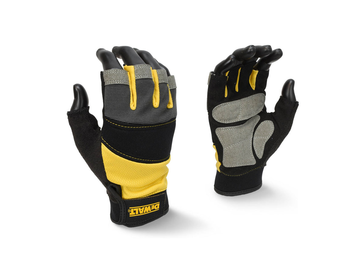 DeWalt DPG213L-EU Performance Half Finger Work Gloves Black Large