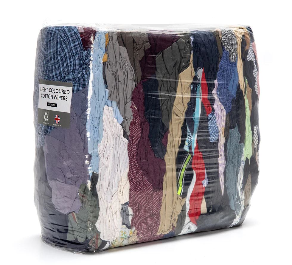 SPI Bag of Light Coloured Cotton Wipers (Rags) 10Kg - DK10