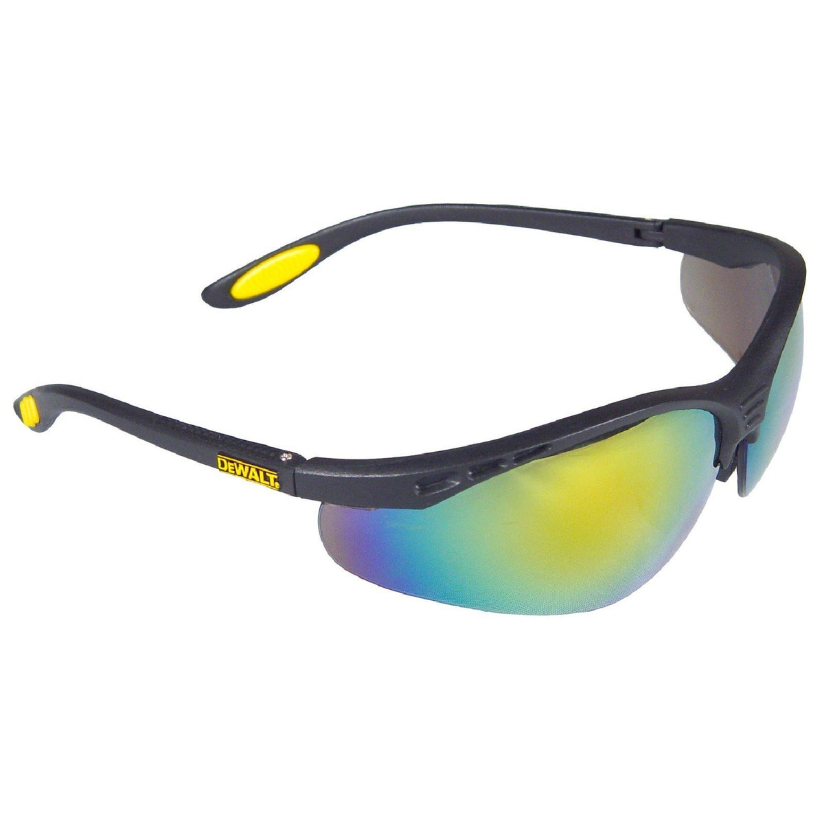 Dewalt Reinforcer DPG58 Safety Eyewear - Black/Fire Mirror/Yellow - Size Itm (26932-45196-01)