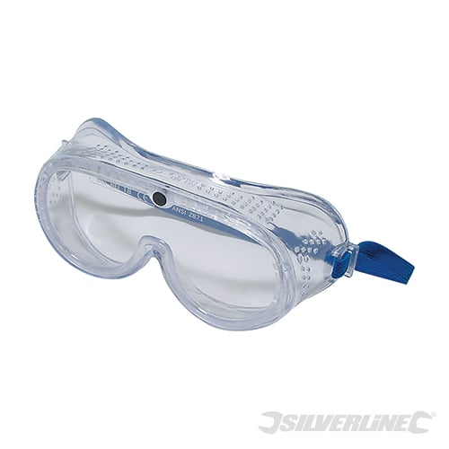 Silverline Direct Safety Goggles Direct Vent - Clear - MSS160