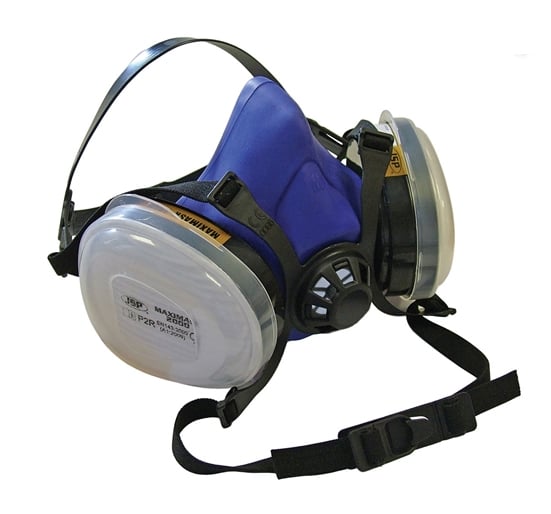 Scan Twin Half Mask Respirator + P2 Dust Filter Cartridges - Half Mask